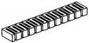 Risers - SubTerrain System -- 1` x 2` 2.5 x 61cm pkg(4), All Scales, Woodland Scenics 1407