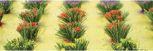 Detachable Bushes pkg(30) -- Flowers 3/8′ 1cm Tall, HO, JTT Miniature Tree 95581