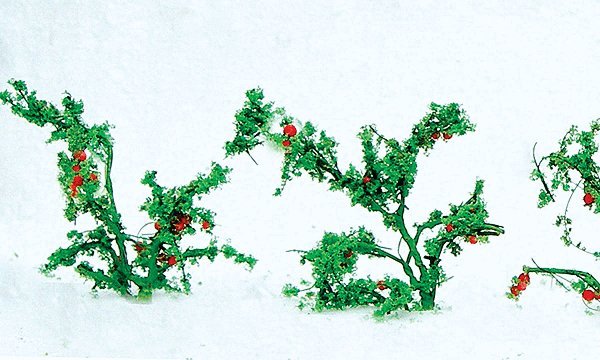 Tomato Plants - Assembled -- 3/4′ 1.9cm Tall pkg(18), HO, JTT Miniature Tree 95525