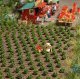 Strawberry Plants -- Kit pkg(40), HO, Busch Gmbh & Co Kg 1265