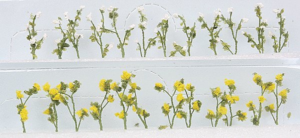 Daisies -- 7/8′ 2.2cm Tall pkg(24), O, JTT Miniature Tree 95544