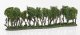 Hedge Row - Woodland Classics(TM) Ready Made Trees(TM) -- 7-3/4 x 1 to 2′ 19.6 x 2.5 to, All Scales, Woodland Scenics 3581