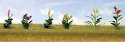 Assorted Flower Plants -- Set 4 pkg(10), O, JTT Miniature Tree 95564