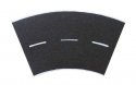 Weathered Asphalt Street 45 Degree Curve -- 11-13/16` 30 cm Radius, 14-15/16 x 14-15/16` 38 x 38c, HO, Vollmer Gmbh 48267