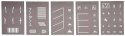Street Marking Stencils -- 5 Stencils w/43 Symbols, N, NOCH 34240