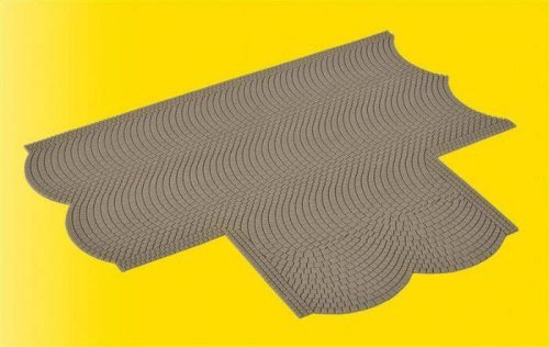 Cobblestone Street T Intersection -- 8-11/16 x 7-11/16′ 22 x 19.5cm, HO, Vollmer Gmbh 48243
