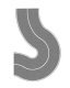 Flexible Pavement -- Highway Curve (gray) 3-13/64′ 8cm, HO, Noch Gmbh & Co 60704