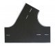 Weathered Asphalt Street 60-Degree Intersection -- 8-11/16 x 7-11/16′ 22 x 19.5cm, HO, Vollmer Gmbh 48262