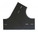Weathered Asphalt Street 60-Degree Intersection -- 8-11/16 x 7-11/16′ 22 x 19.5cm, HO, Vollmer Gmbh 48262