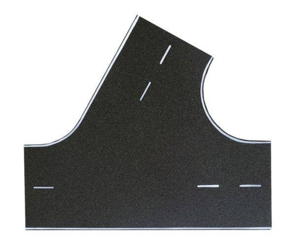 Weathered Asphalt Street 60-Degree Intersection -- 8-11/16 x 7-11/16′ 22 x 19.5cm, HO, Vollmer Gmbh 48262