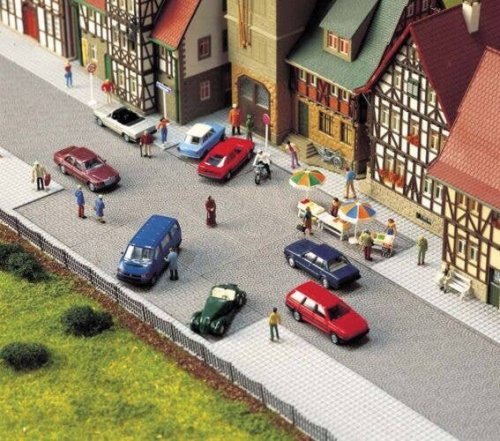 Old Town Cobblestone Flexible Self-Adhesive Paved Area -- 7-7/8 x 6-5/16′ 20 x 16cm, N, Busch Gmbh & Co Kg 8132