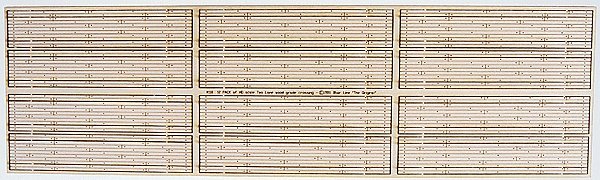 Two-Lane Wood Grade Crossing -- Laser-Cut Wood - Kit pkg(12), HO, Blair Line 118