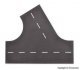 Weathered Asphalt Street 60-Degree Intersection - Stone Art -- 8-11/16 x 7-11/16′ 22 x 19.5cm, HO, Vollmer Gmbh 48264