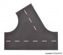 Weathered Asphalt Street 60-Degree Intersection - Stone Art -- 8-11/16 x 7-11/16′ 22 x 19.5cm, HO, Vollmer Gmbh 48264