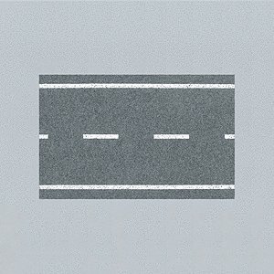 Two-Lane Flexible Roadway w/Markings -- 39-3/8` x 1-9/16` 100 x 4cm, N, Faller Gmbh 272458