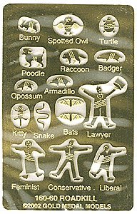 Roadkill -- Flattened Fauna, N, Gold Medal Models 16060