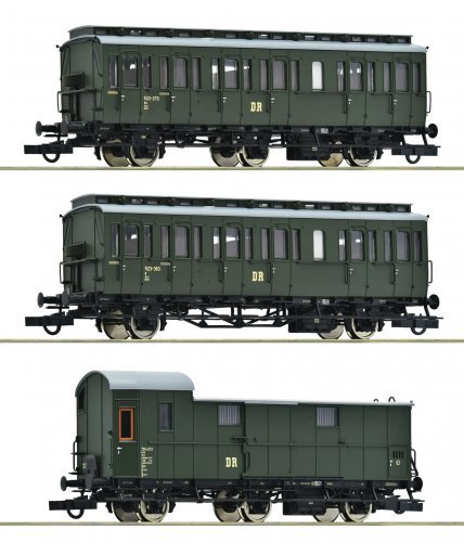 3 piece set (1): Branch line train, DR, HO, Roco 6200130