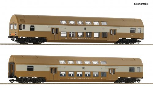 2 piece set (1): Double-deck coaches, DR, TT, Roco 6280025