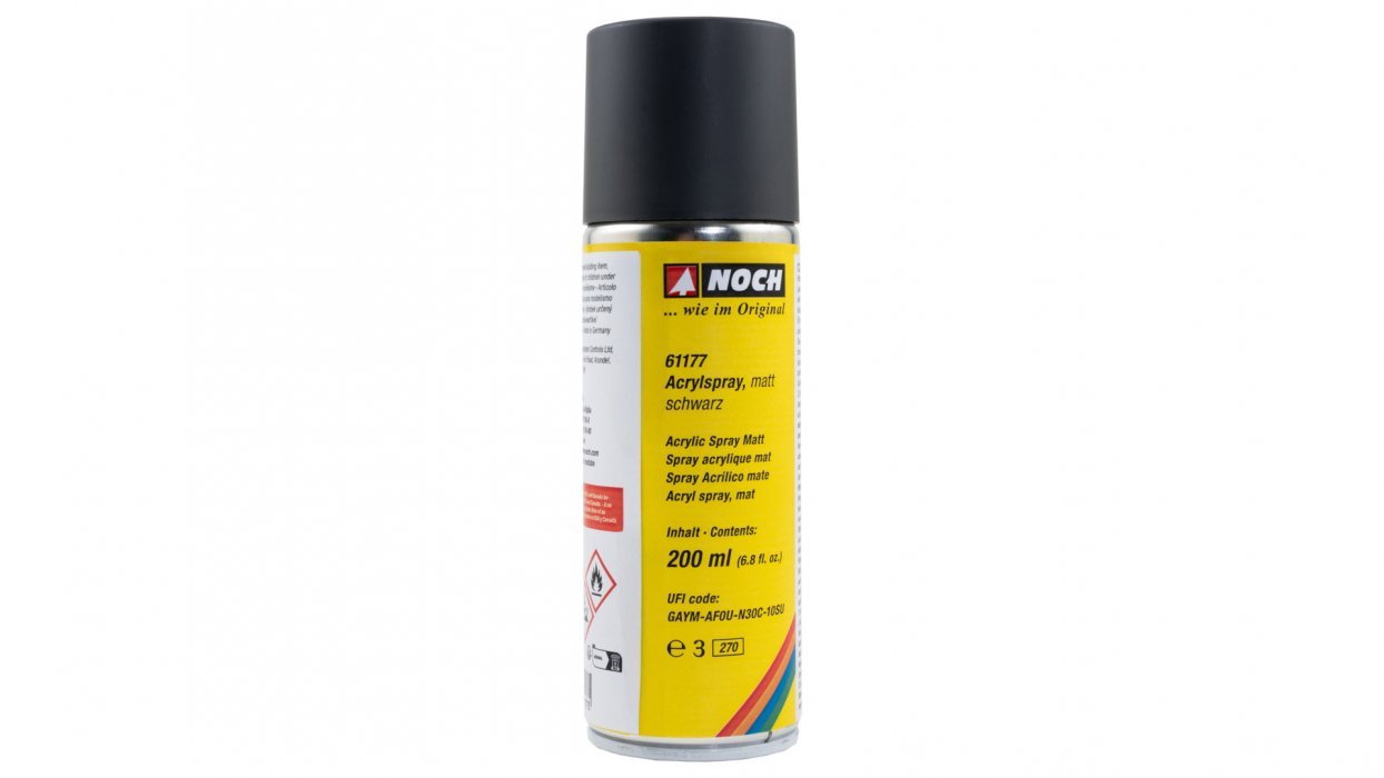 Acrylic Spray, matt, black, NOCH 61177