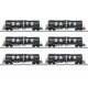 Type Zans 25,096-Gallon Four-Axle Tank Car 6-Pack - 3-Rail - Ready to Run -- GATX Rail Germany (Era VI 2017, black, white), HO, 