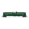 High-Capacity Cryogenic Tank Car 2-Pack - Ready to Run -- Air Products (green, yellow), HO, Broadway Limited Imports 8031