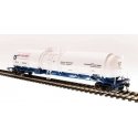 High-Capacity Cryogenic Tank Car 2-Pack - Ready to Run -- Air Liquide (white, blue, red), HO, Broadway Limited Imports 6311