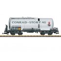 Type Za 4-Axle Tank Car - Ready to Run -- Conrad Storz (Era VI, white, gray, red), G, LGB 47832