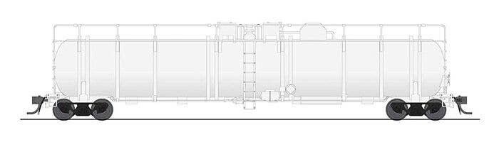 High-Capacity Cryogenic Tank Car - Ready to Run -- Body Type A, Painted, Unlettered (white), HO, Broadway Limited Imports 8048