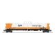 High-Capacity Cryogenic Tank Car - Ready to Run -- AirCo (white, orange, black, blue), HO, Broadway Limited Imports 8039