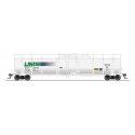 High-Capacity Cryogenic Tank Car - Ready to Run -- Linde (Type A body, white, green, blue), HO, Broadway Limited Imports 8044