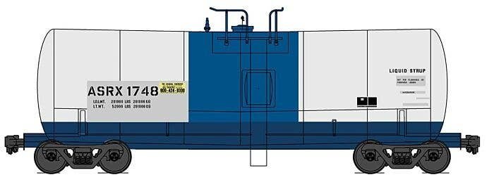Trinity 19,600-Gallon Tank Car - Ready to Run -- Domino Sugar ASRX (Reporting Marks Only, gray, blue), HO, Intermountain Railway