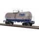 Funnel-Flow Tank Car - 3-Rail - Ready to Run - Premier -- Thiele UTLX (gray, blue), O, Atlas O 3001756