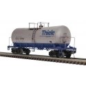 Funnel-Flow Tank Car - 3-Rail - Ready to Run - Premier -- Thiele UTLX (gray, blue), O, Atlas O 3001756