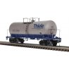 Funnel-Flow Tank Car - 3-Rail - Ready to Run - Premier -- Thiele UTLX (gray, blue), O, Atlas O 3001756