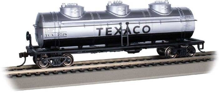 40′ 3-Dome Tank Car - Ready to Run - Silver Series(R) -- Texaco 7518, HO, Bachmann Industries 17112