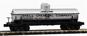 ACF Type 27 Riveted 8000-Gallon Tank Car - Ready to Run -- Shell Chemical Company SCMX (silver, black), N, Intermountain Railway