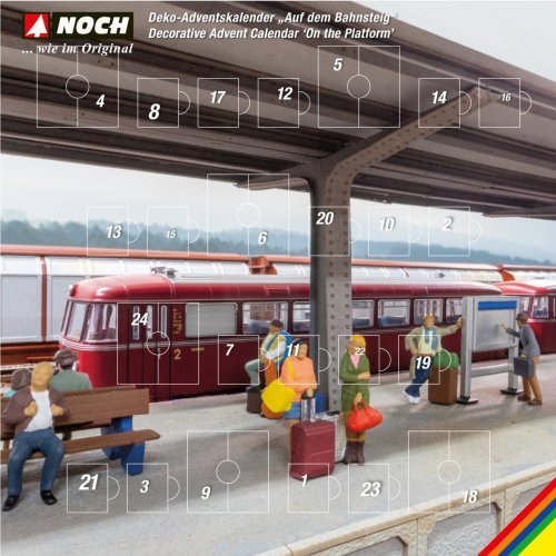 New Decorative Advent Calendar 'On the Platform", NOCH 65593