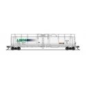 High-Capacity Cryogenic Tank Car 2-Pack - Ready to Run -- Linde (Type A, white, blue, green), N, Broadway Limited Imports 8145