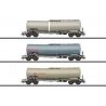 Type Zans 25,096-Gallon Four-Axle Tank Car 3-Pack - 3-Rail - Ready to Run -- Ermewa (Era VI 2015, gray, red), HO, Marklin, Inc 4