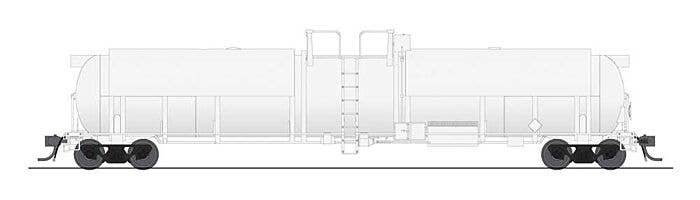 High-Capacity Cryogenic Tank Car - Ready to Run -- Body Type B, Painted, Unlettered (white), HO, Broadway Limited Imports 8049