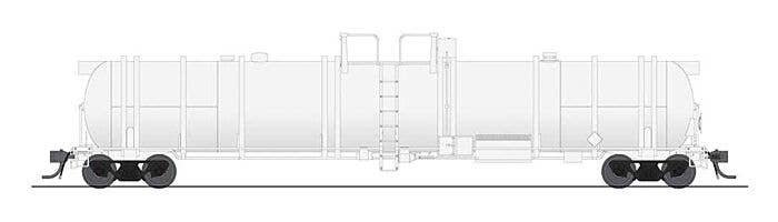 High-Capacity Cryogenic Tank Car - Ready to Run -- Body Type C, Painted, Unlettered (white), HO, Broadway Limited Imports 8050