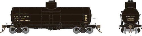 Union Tank Car 10,000-Gallon X-3 Tank Car - Ready to Run -- Union Tank Car UTLX (1930s Scheme black, yellow), HO, Rapido Trains 