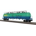 20,000-Gallon 4-Compartment Tank Car - 2-Rail - Ready to Run - Premier -- GATX (TankTrailer, green, blue, yellow), O, Atlas O 30