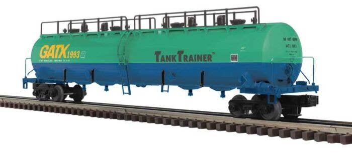 20,000-Gallon 4-Compartment Tank Car - 2-Rail - Ready to Run - Premier -- GATX (TankTrailer, green, blue, yellow), O, Atlas O 30