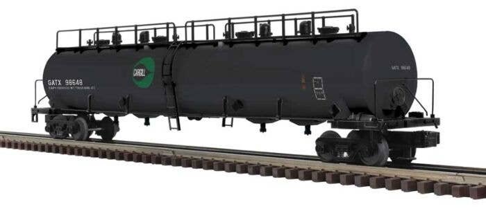 20,000-Gallon 4-Compartment Tank Car - 2-Rail - Ready to Run - Premier -- Cargill (black, green), O, Atlas O 3002292