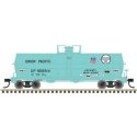 11,000-Gallon Tank Car w/Platform - Ready to Run - Master(R) -- Union Pacific 909949 (MOW green, red, white, blue), HO, Atlas Mo