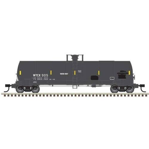 ACF 17,360-Gallon Tank Car - Ready to Run - Master(R) -- Weyerhaeuser WTCX 908 (gray, white, yellow), N, Atlas Model Railroad Co
