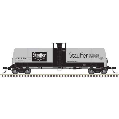 ACF 17,360-Gallon Tank Car - Ready to Run - Master(R) -- Stauffer Chemical ACFX 85273 (gray, white, black), N, Atlas Model Railr
