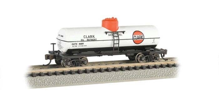 ACF 36` 6` 10,000-Gallon Tank Car - Ready to Run - Silver Series(R) -- Clark Oil Refinery GATX, N, Bachmann Industries 17857