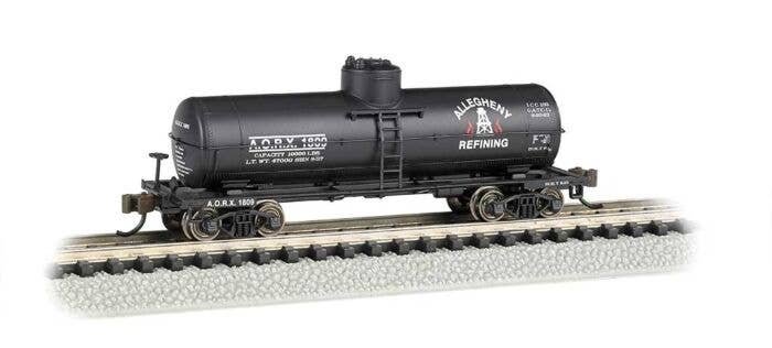 ACF 36` 6` 10,000-Gallon Tank Car - Ready to Run - Silver Series(R) -- Allegeheny Refining AORX, N, Bachmann Industries 17861